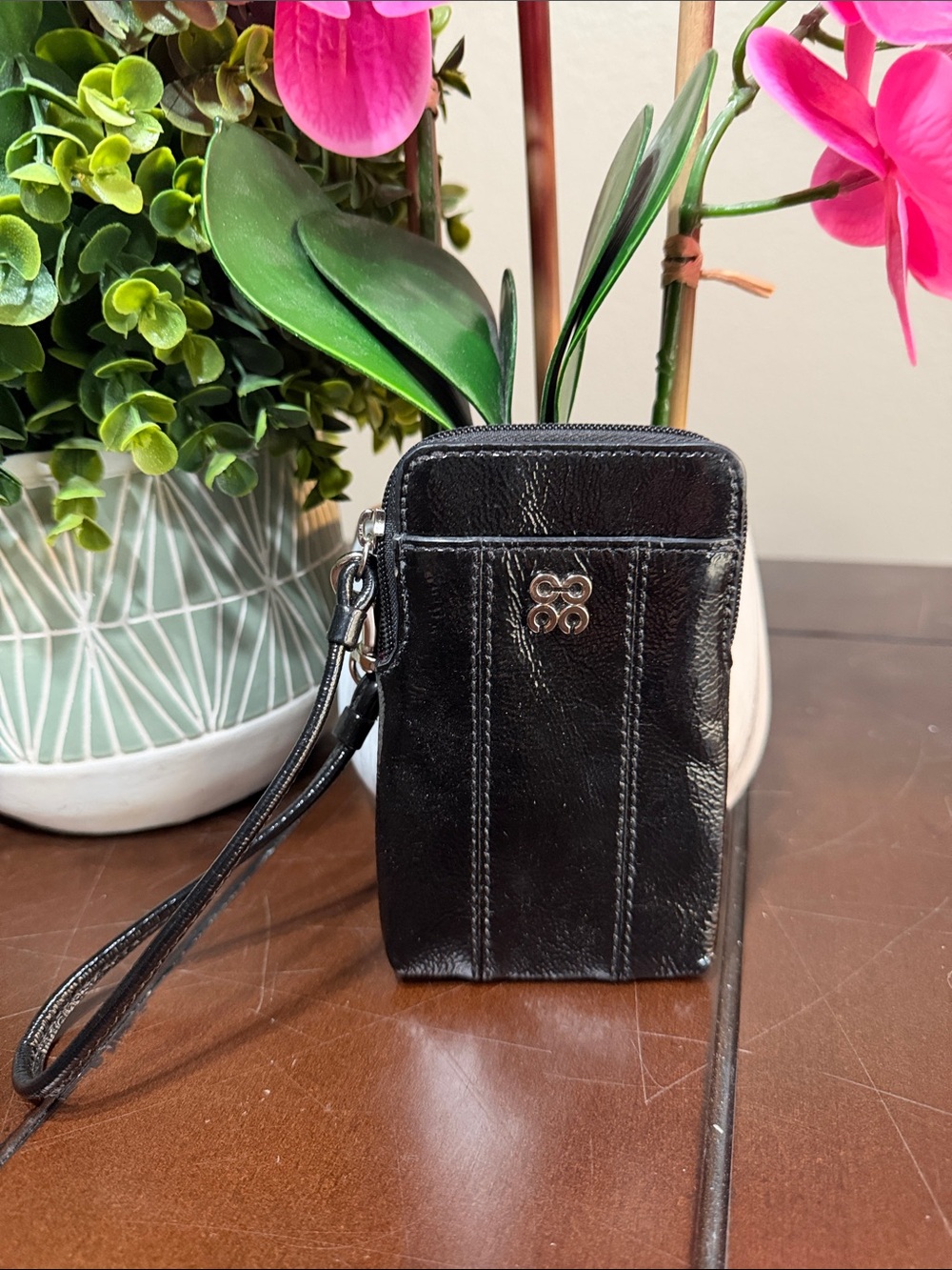 Coach small wristlet patent leather